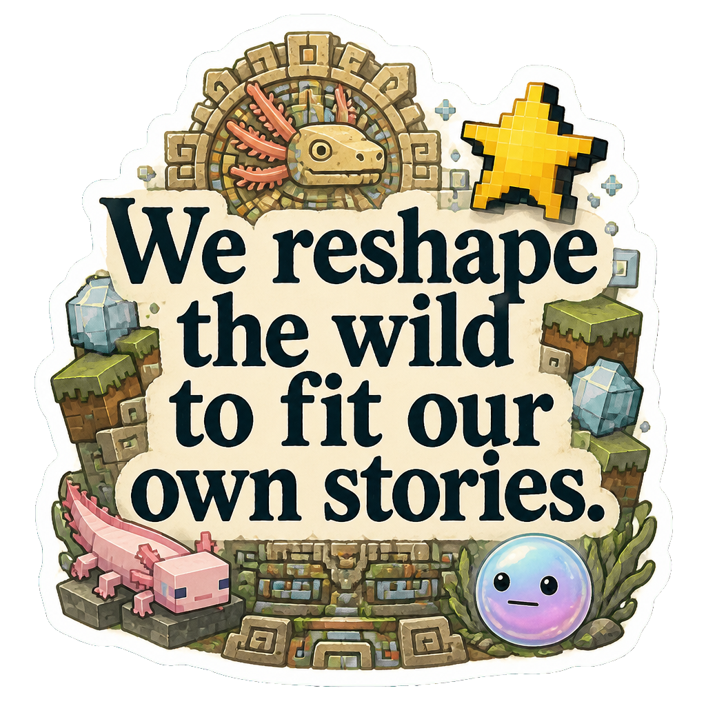 We reshape the wild to fit our own stories.