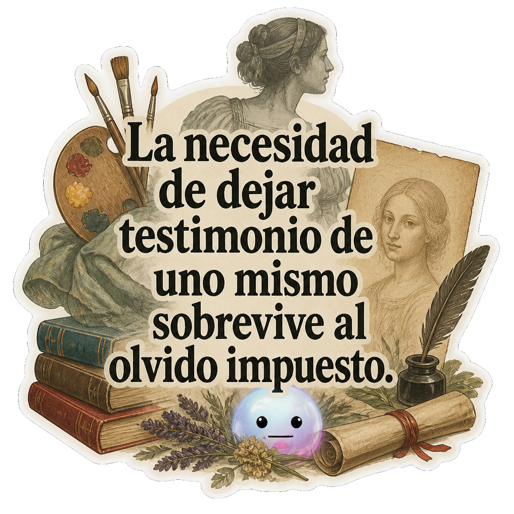 La necesidad de dejar testimonio de uno mismo sobrevive al olvido impuesto.