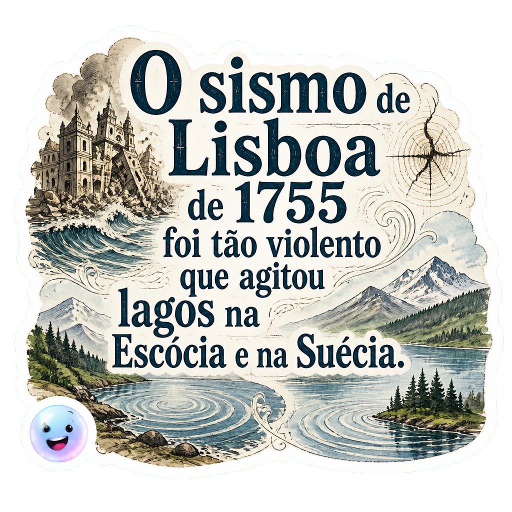 O sismo de Lisboa de 1755 foi tão violento que agitou lagos na Escócia e na Suécia.