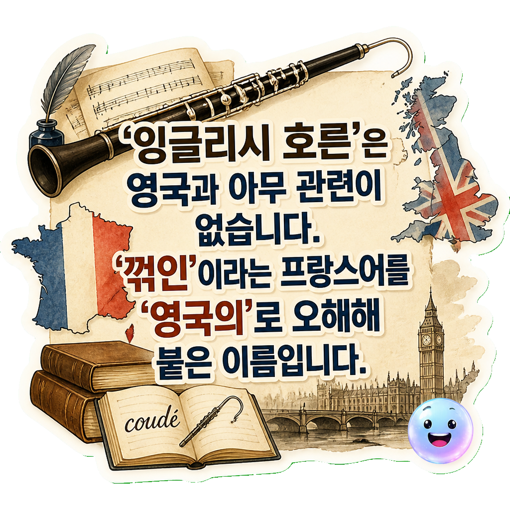 ‘잉글리시 호른’은 영국과 아무 관련이 없습니다. ‘꺾인’이라는 프랑스어를 ‘영국의’로 오해해 붙은 이름입니다.