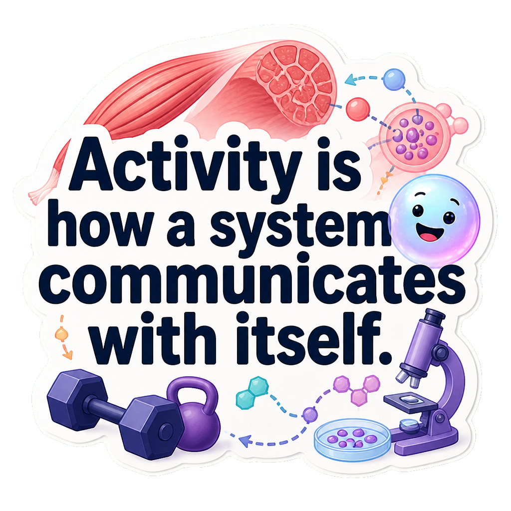 Activity is how a system communicates with itself.