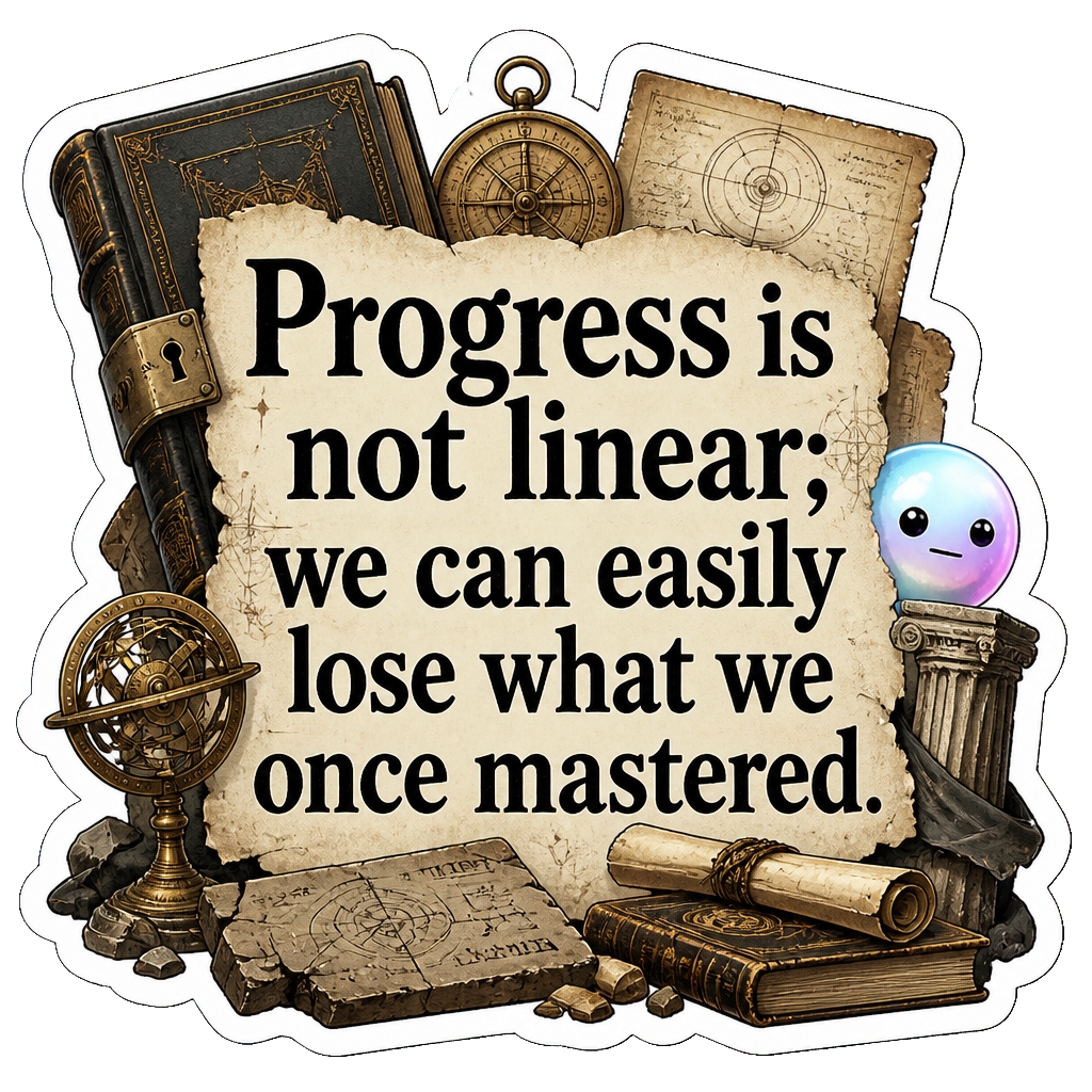 Progress is not linear; we can easily lose what we once mastered.