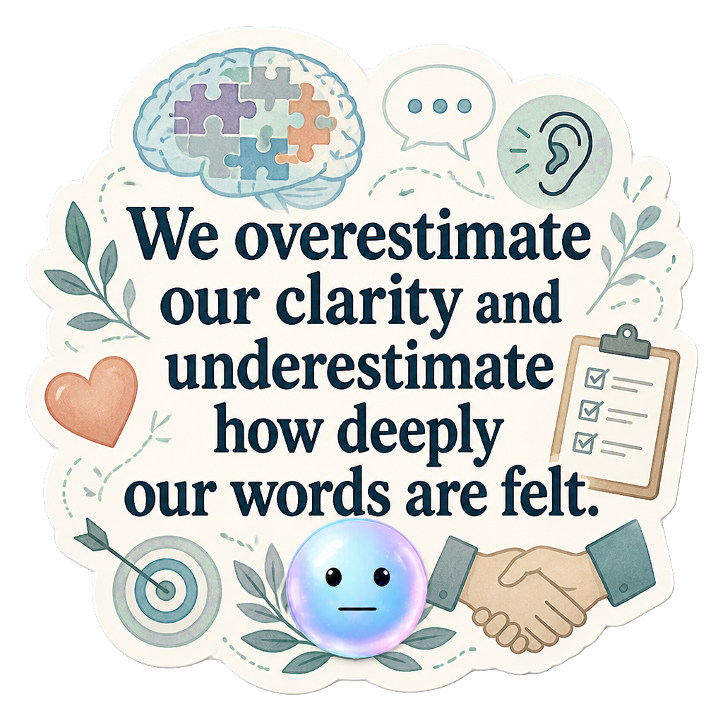 We overestimate our clarity and underestimate how deeply our words are felt.