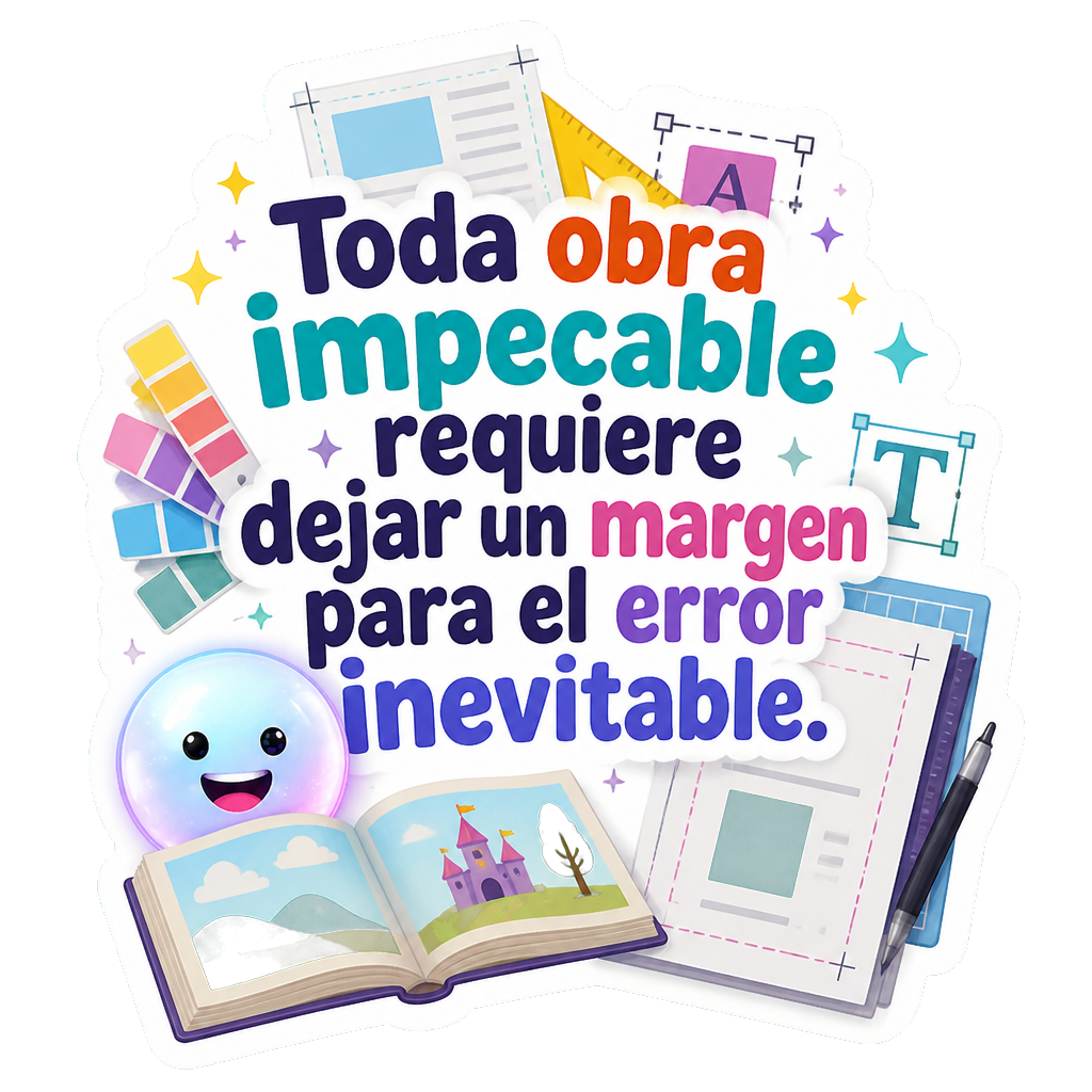 Toda obra impecable requiere dejar un margen para el error inevitable.