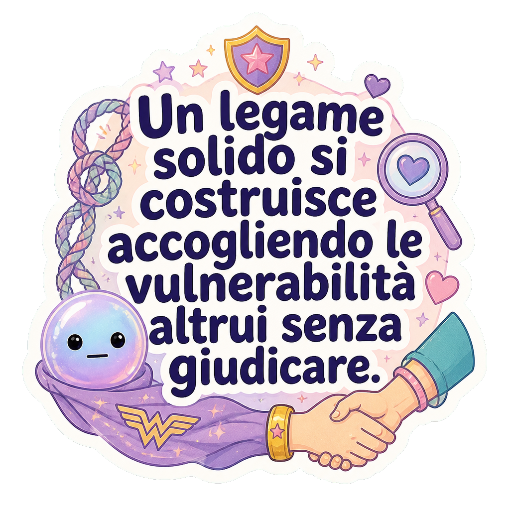 Un legame solido si costruisce accogliendo le vulnerabilità altrui senza giudicare.
