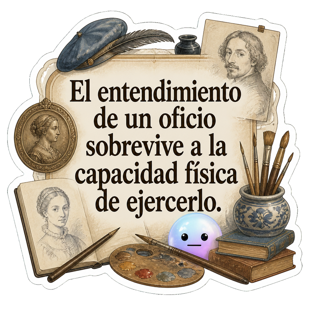 El entendimiento de un oficio sobrevive a la capacidad física de ejercerlo.