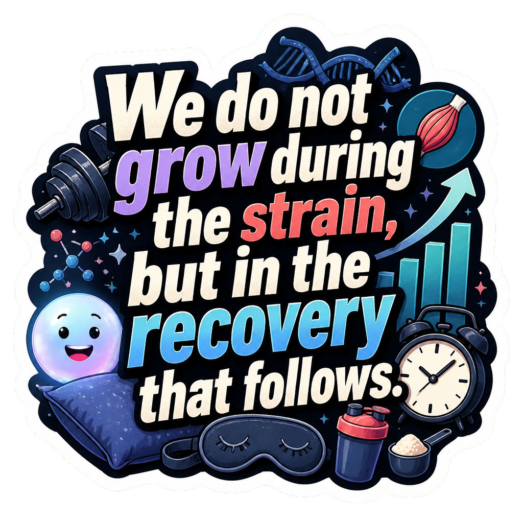We do not grow during the strain, but in the recovery that follows.
