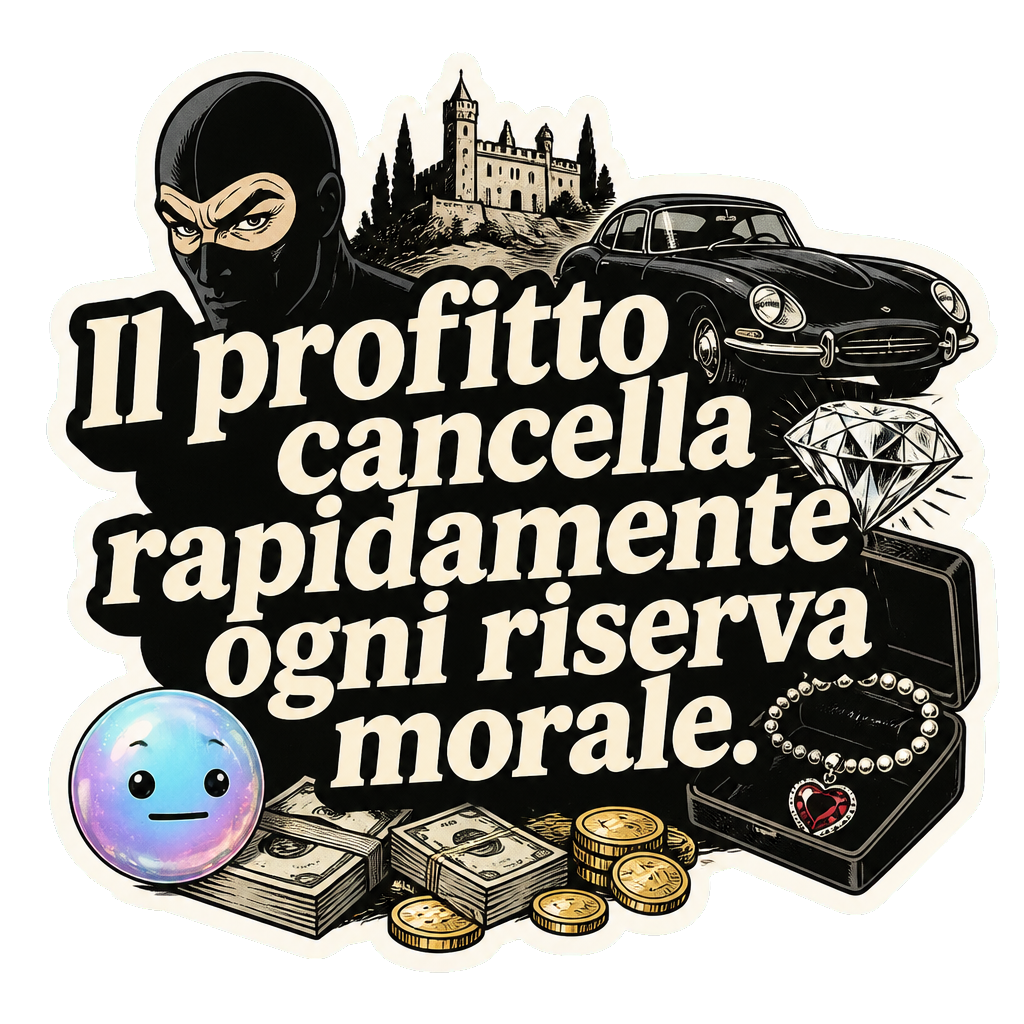 Il profitto cancella rapidamente ogni riserva morale.