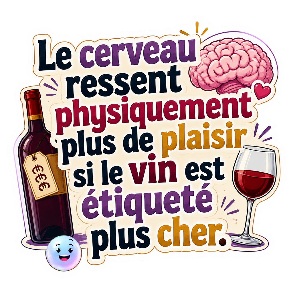 Le cerveau ressent physiquement plus de plaisir si le vin est étiqueté plus cher.