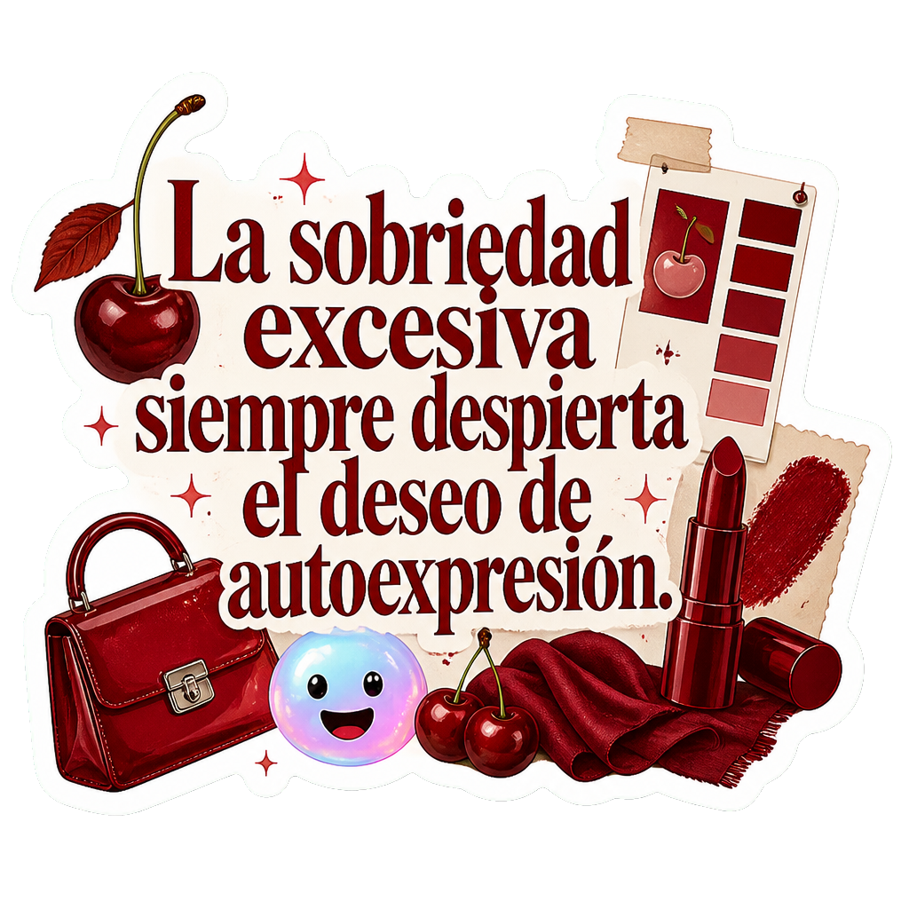 La sobriedad excesiva siempre despierta el deseo de autoexpresión.