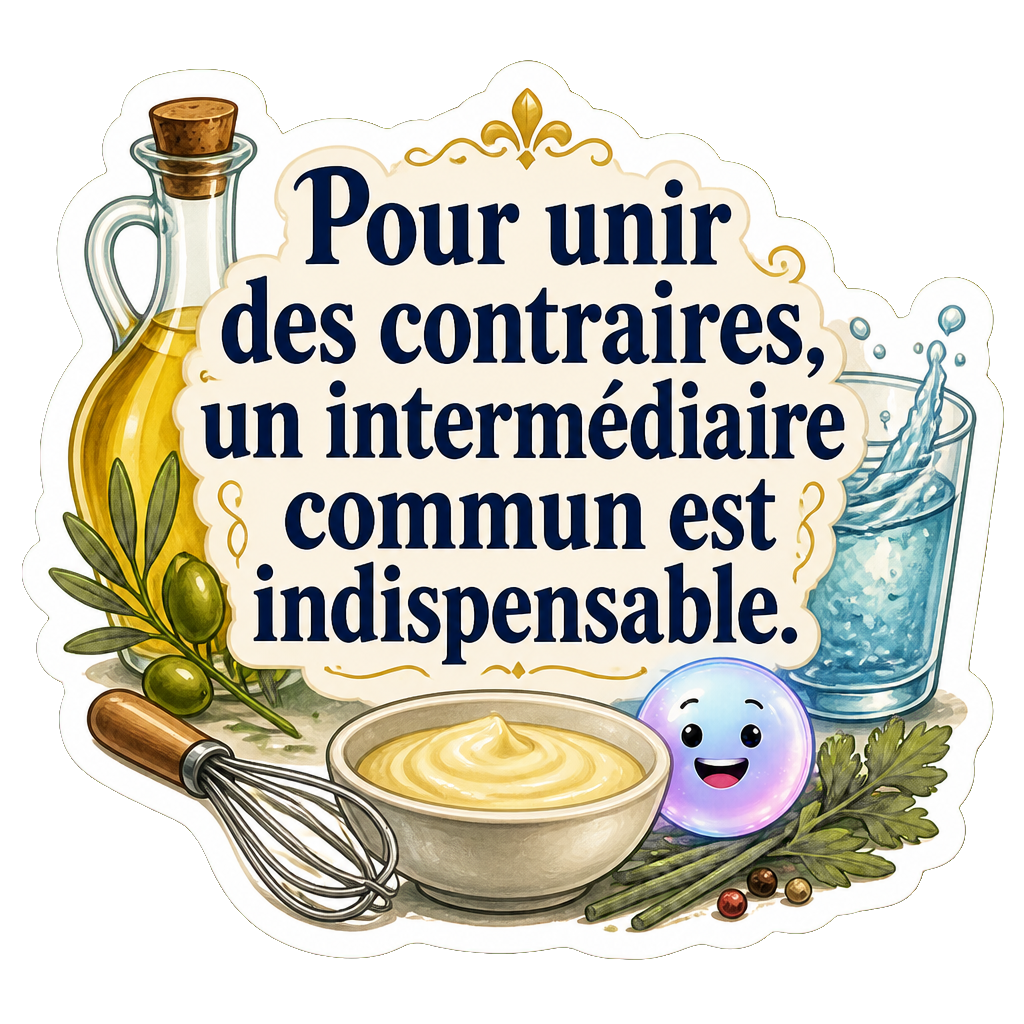 Pour unir des contraires, un intermédiaire commun est indispensable.