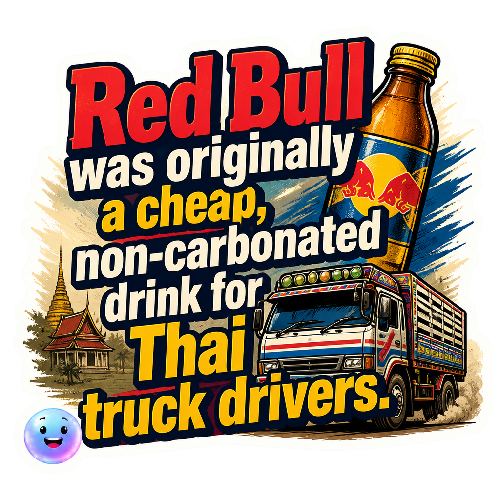 Red Bull was originally a cheap, non-carbonated drink for Thai truck drivers.
