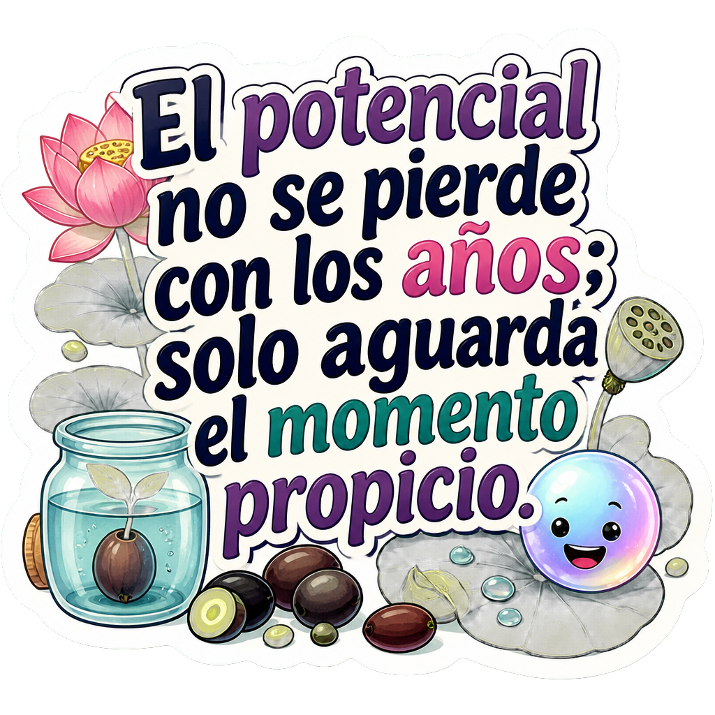 El potencial no se pierde con los años; solo aguarda el momento propicio.