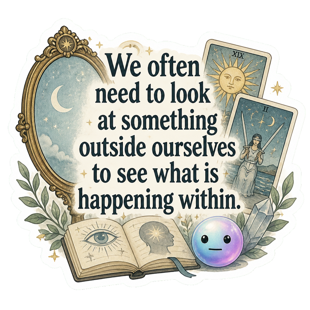 We often need to look at something outside ourselves to see what is happening within.