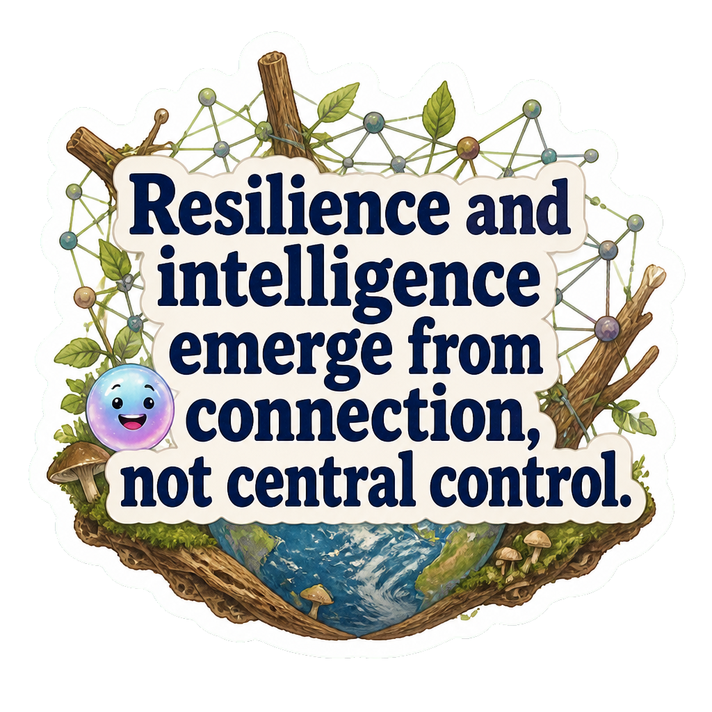 Resilience and intelligence emerge from connection, not central control.