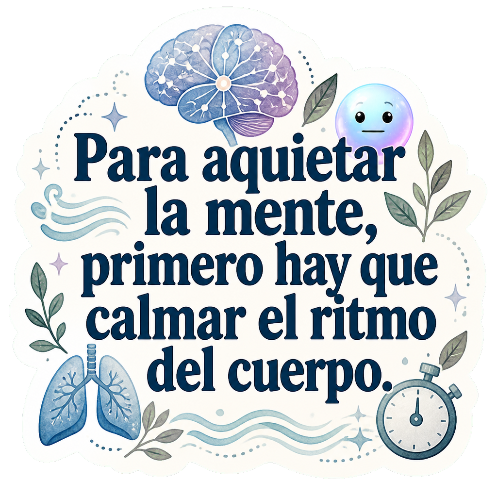 Para aquietar la mente, primero hay que calmar el ritmo del cuerpo.
