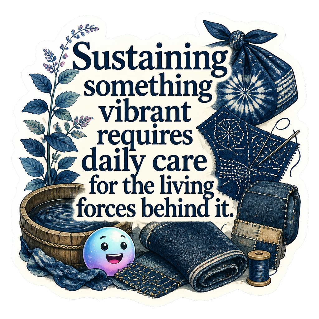 Sustaining something vibrant requires daily care for the living forces behind it.
