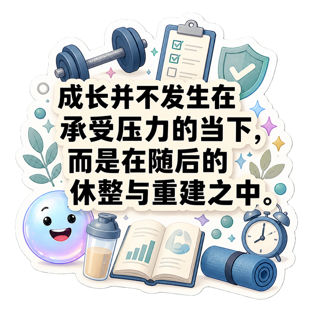 成长并不发生在承受压力的当下，而是在随后的休整与重建之中。