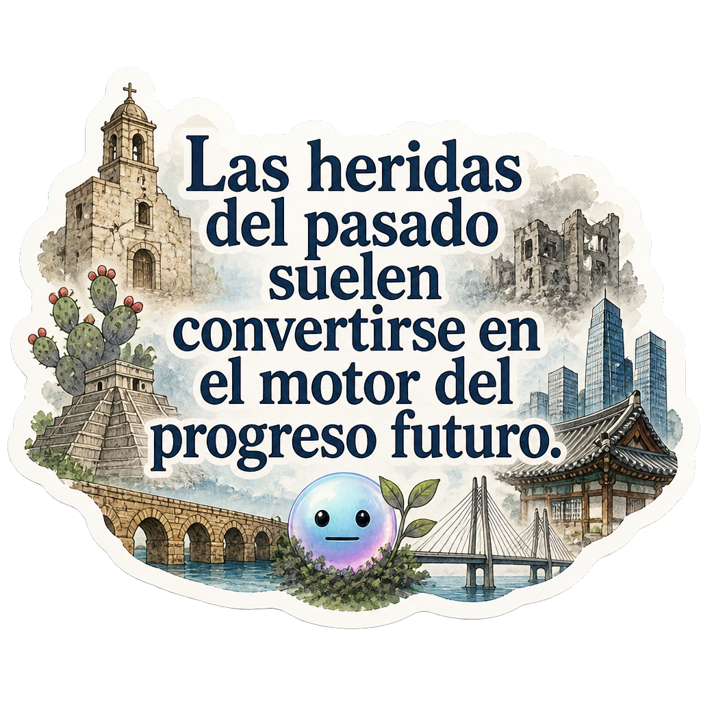 Las heridas del pasado suelen convertirse en el motor del progreso futuro.