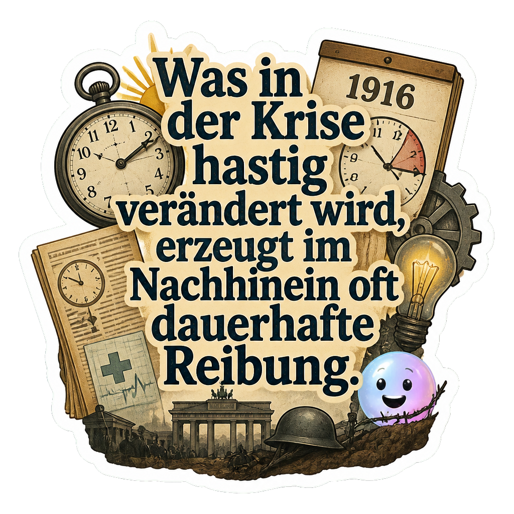 Was in der Krise hastig verändert wird, erzeugt im Nachhinein oft dauerhafte Reibung.