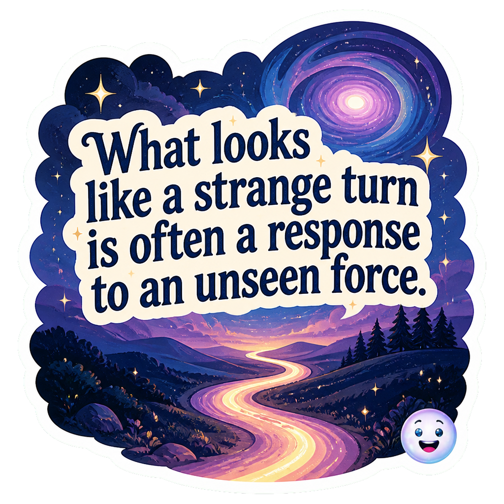 What looks like a strange turn is often a response to an unseen force.