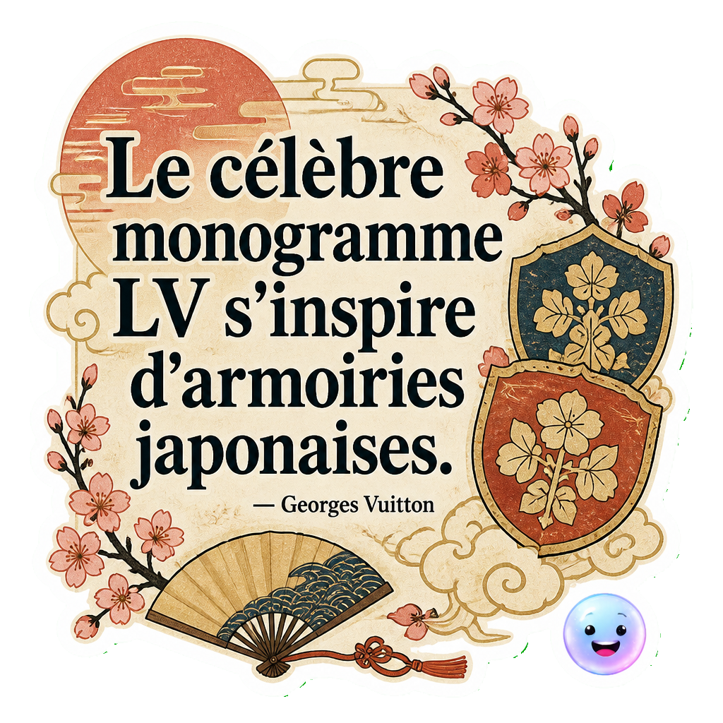 Le célèbre monogramme LV s'inspire d'armoiries japonaises.