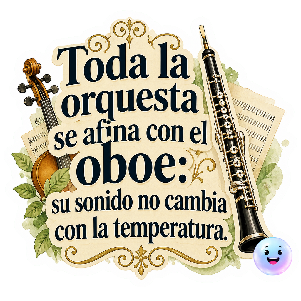 Toda la orquesta se afina con el oboe: su sonido no cambia con la temperatura.