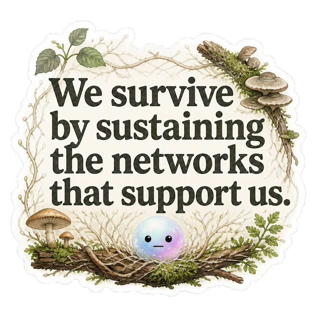 We survive by sustaining the networks that support us.