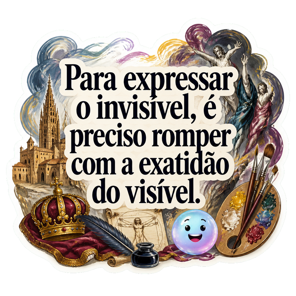 Para expressar o invisível, é preciso romper com a exatidão do visível.