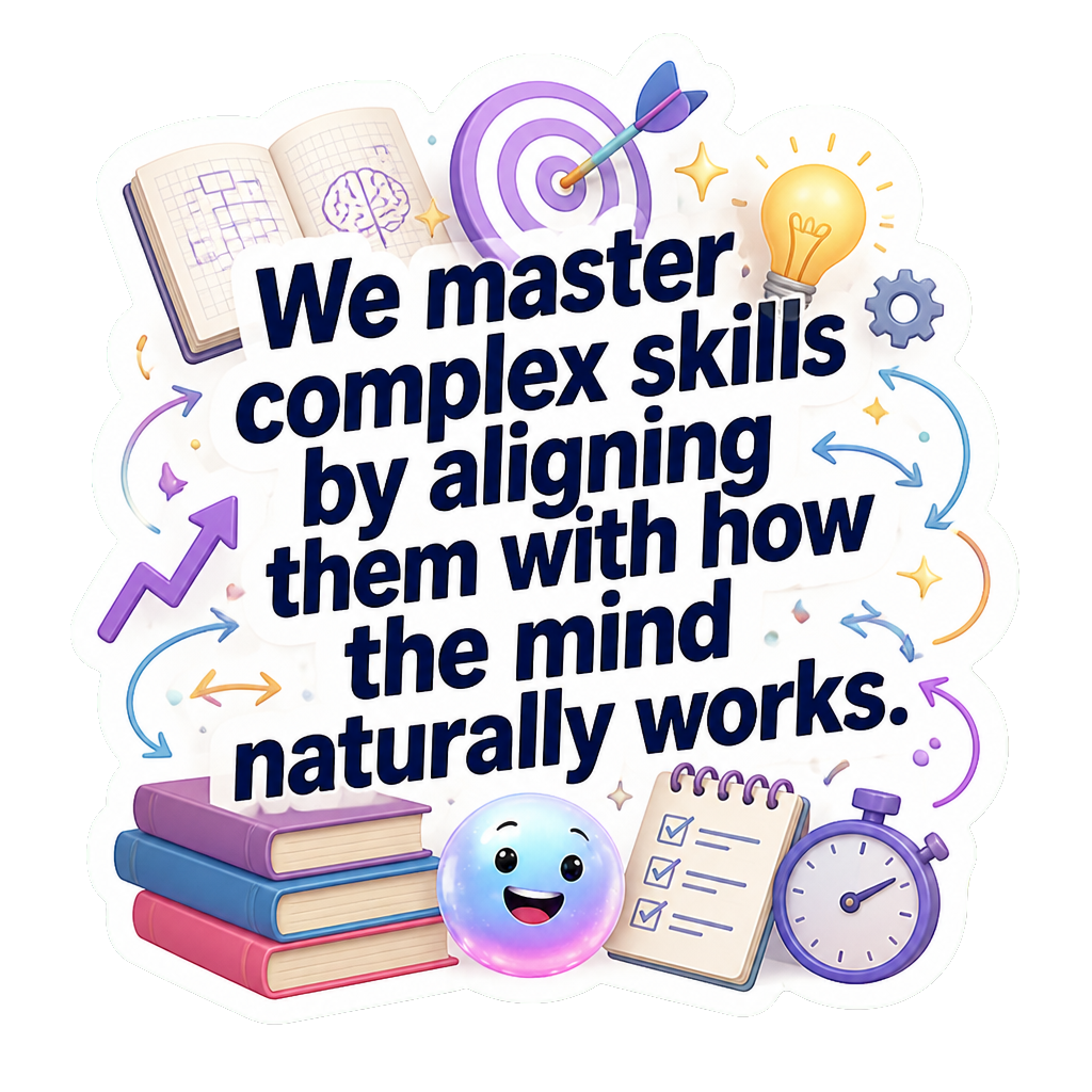 We master complex skills by aligning them with how the mind naturally works.