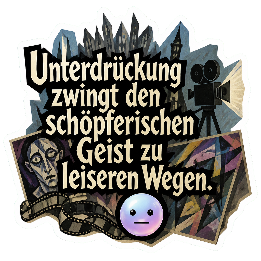 Unterdrückung zwingt den schöpferischen Geist zu leiseren Wegen.