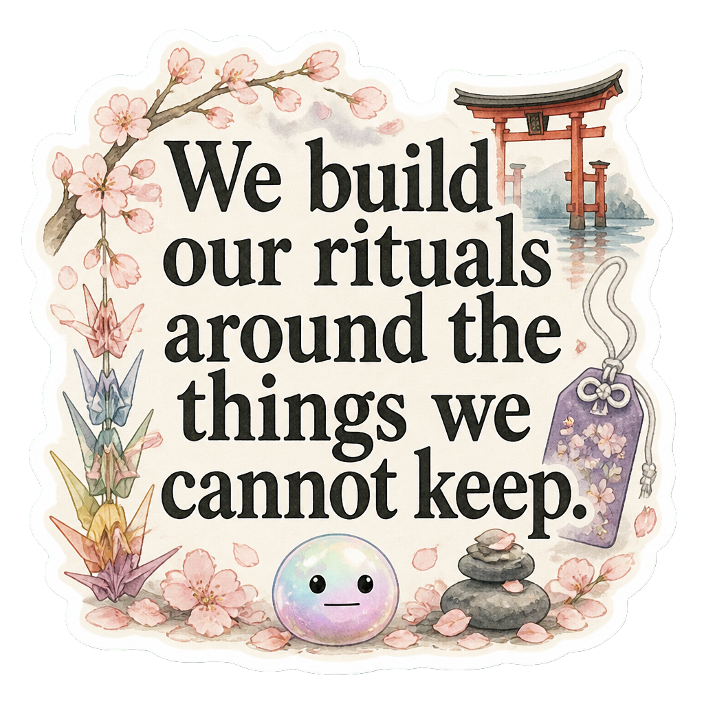We build our rituals around the things we cannot keep.
