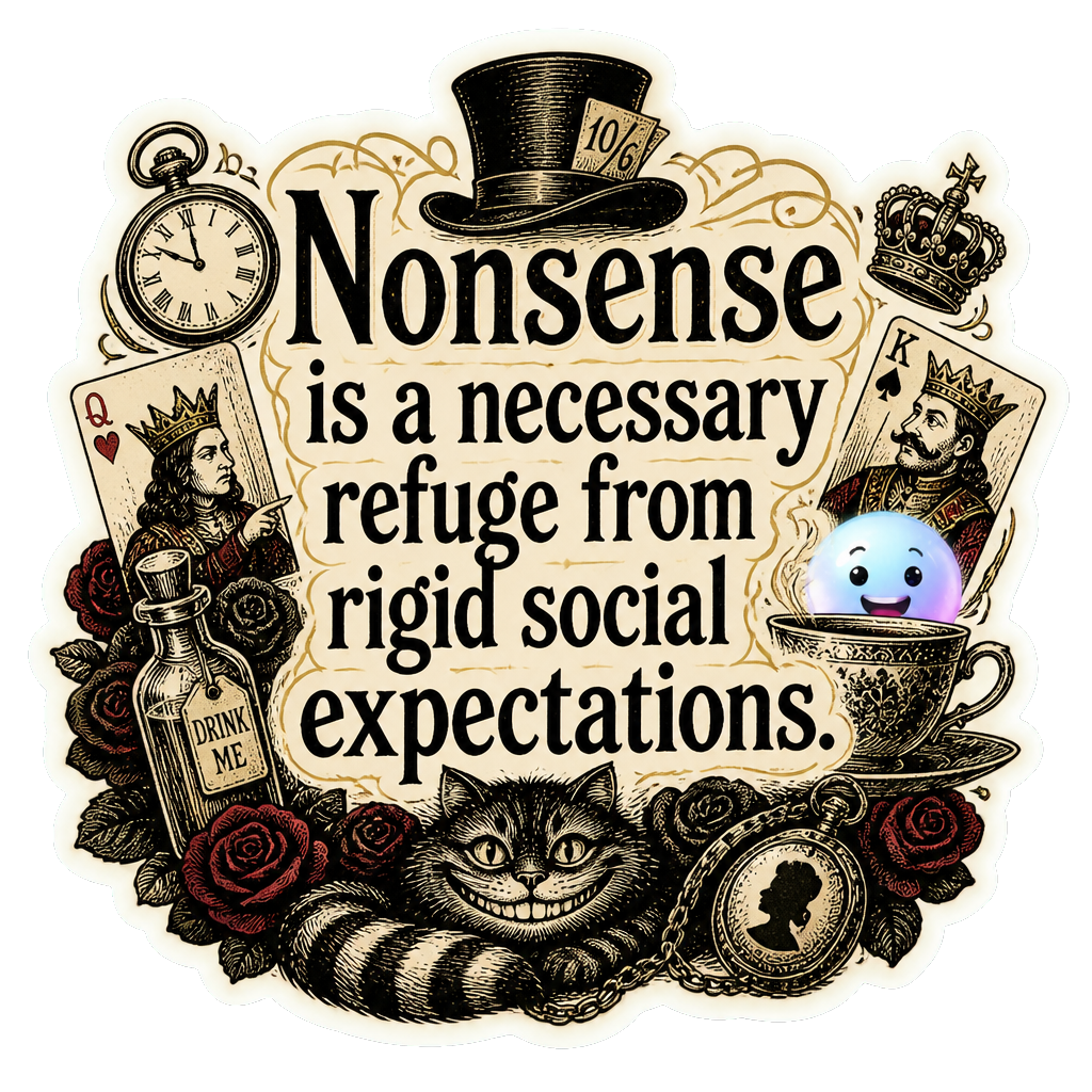 Nonsense is a necessary refuge from rigid social expectations.