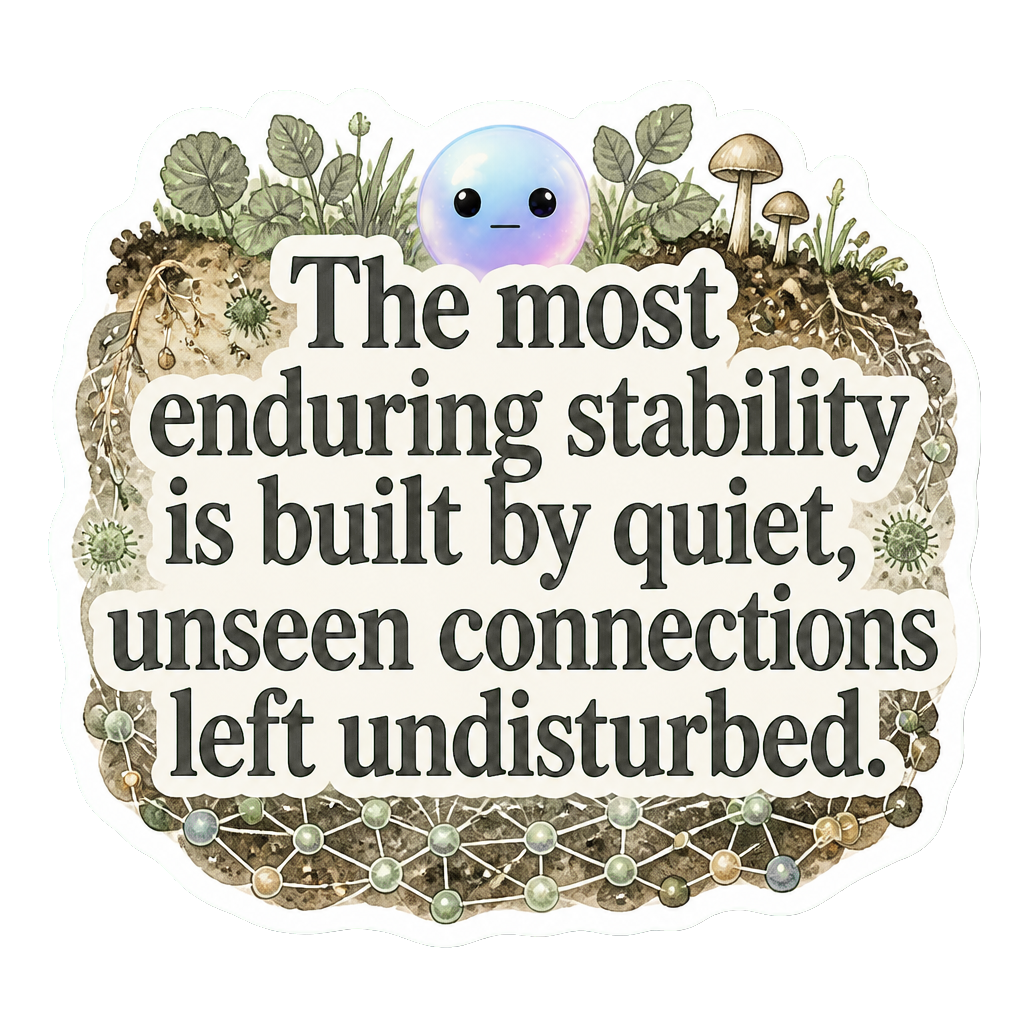 The most enduring stability is built by quiet, unseen connections left undisturbed.
