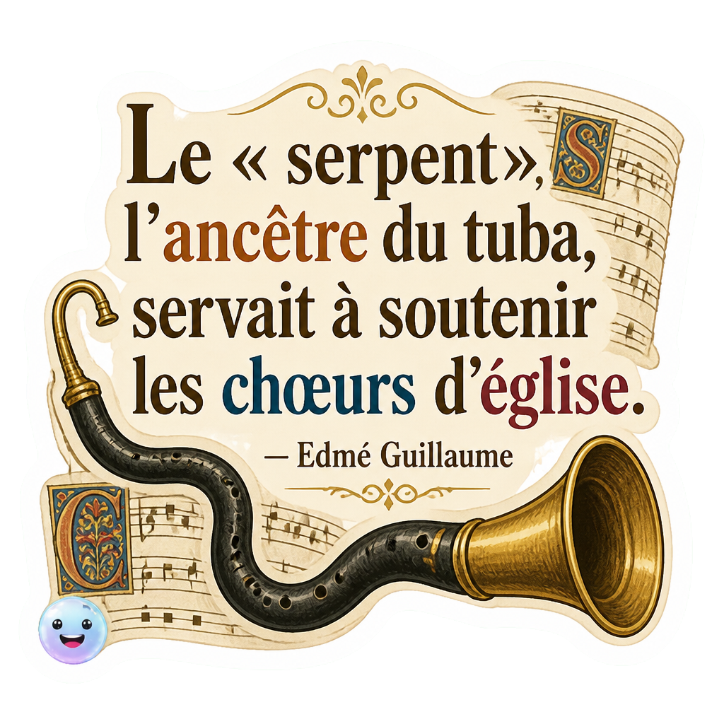 Le « serpent », l’ancêtre du tuba, servait à soutenir les chœurs d’église.