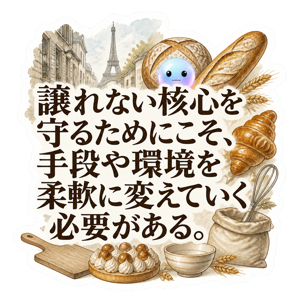 譲れない核心を守るためにこそ、手段や環境を柔軟に変えていく必要がある。