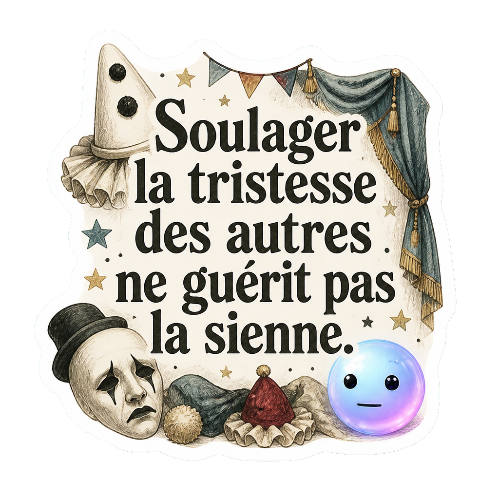 Soulager la tristesse des autres ne guérit pas la sienne.