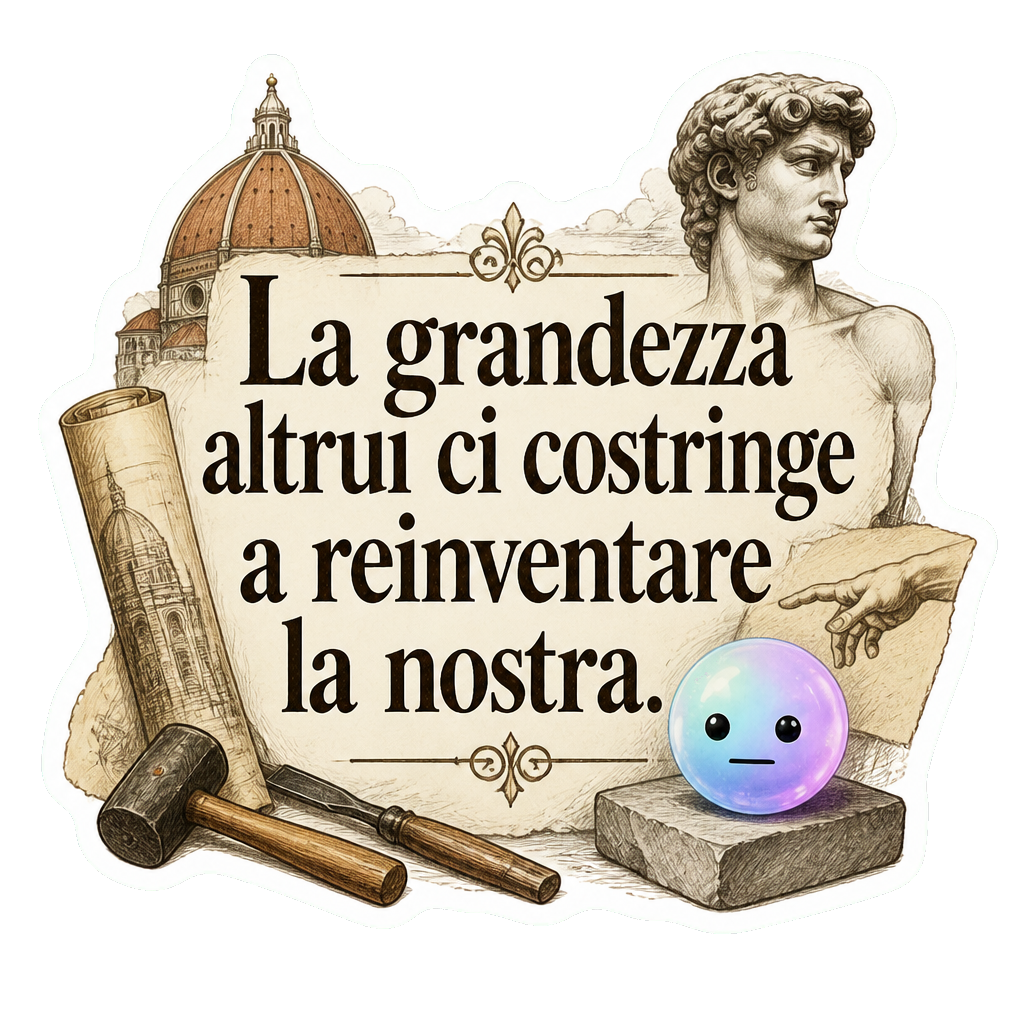 La grandezza altrui ci costringe a reinventare la nostra.