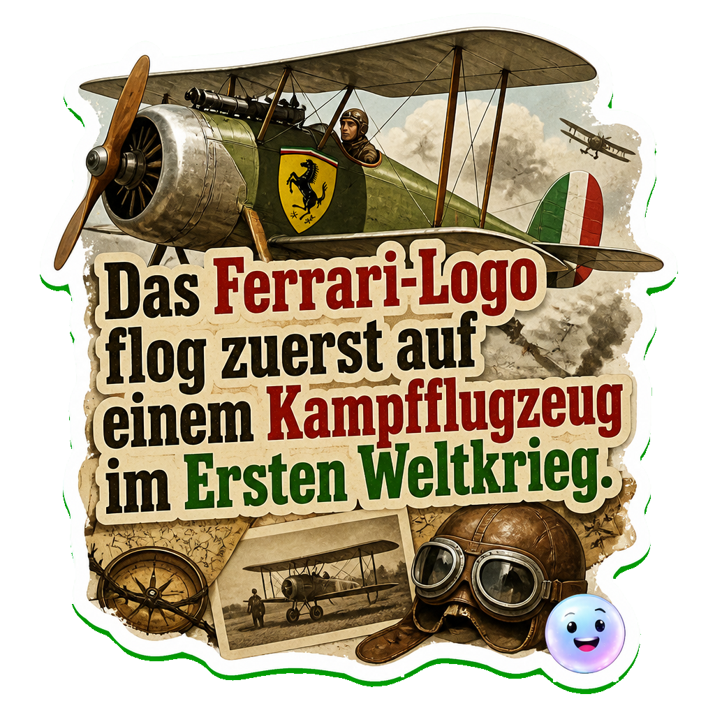 Das Ferrari-Logo flog zuerst auf einem Kampfflugzeug im Ersten Weltkrieg.
