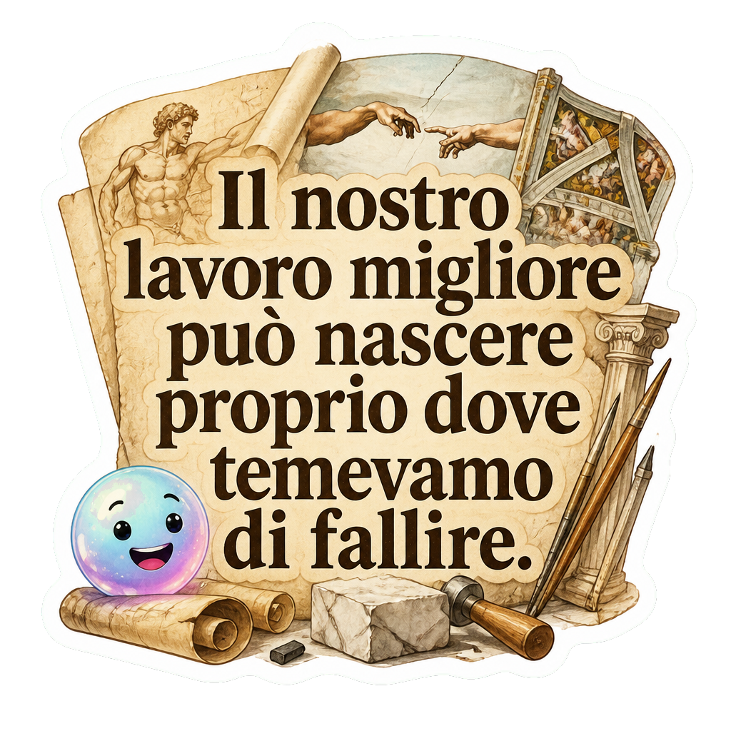Il nostro lavoro migliore può nascere proprio dove temevamo di fallire.