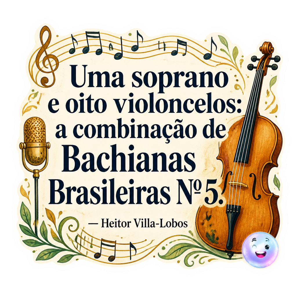 Uma soprano e oito violoncelos: a combinação de Bachianas Brasileiras Nº 5.