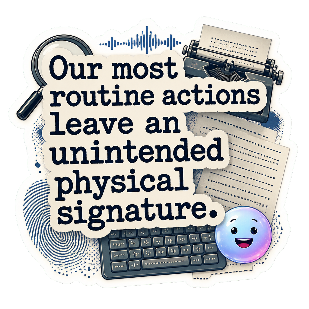 Our most routine actions leave an unintended physical signature.