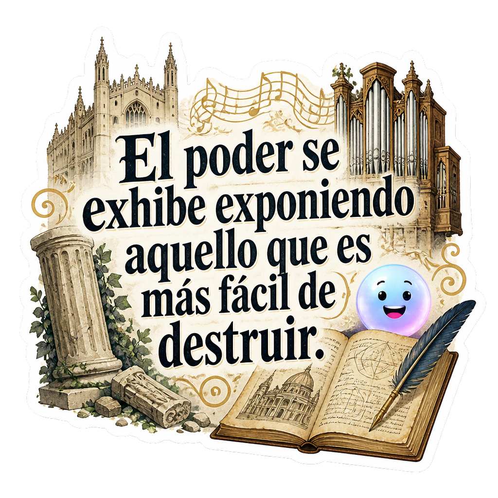 El poder se exhibe exponiendo aquello que es más fácil de destruir.