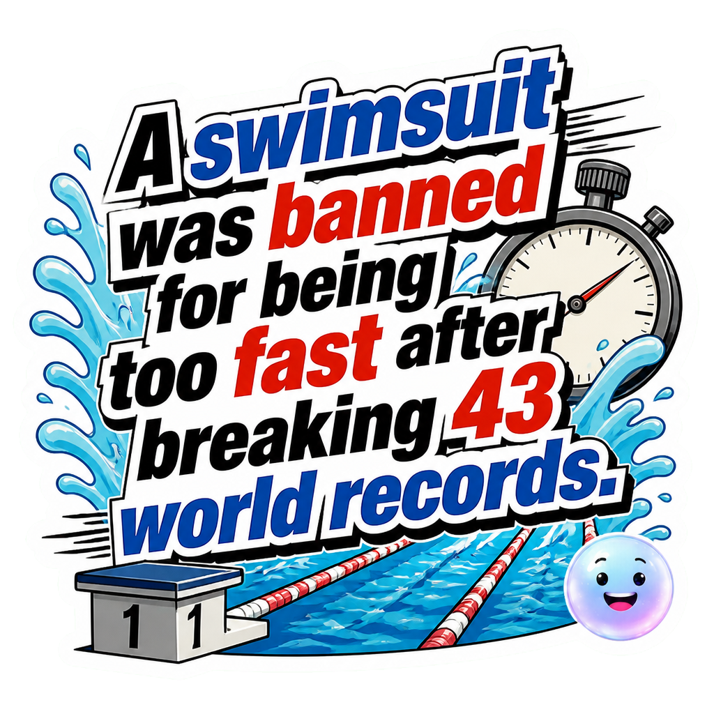 A swimsuit was banned for being too fast after breaking 43 world records.