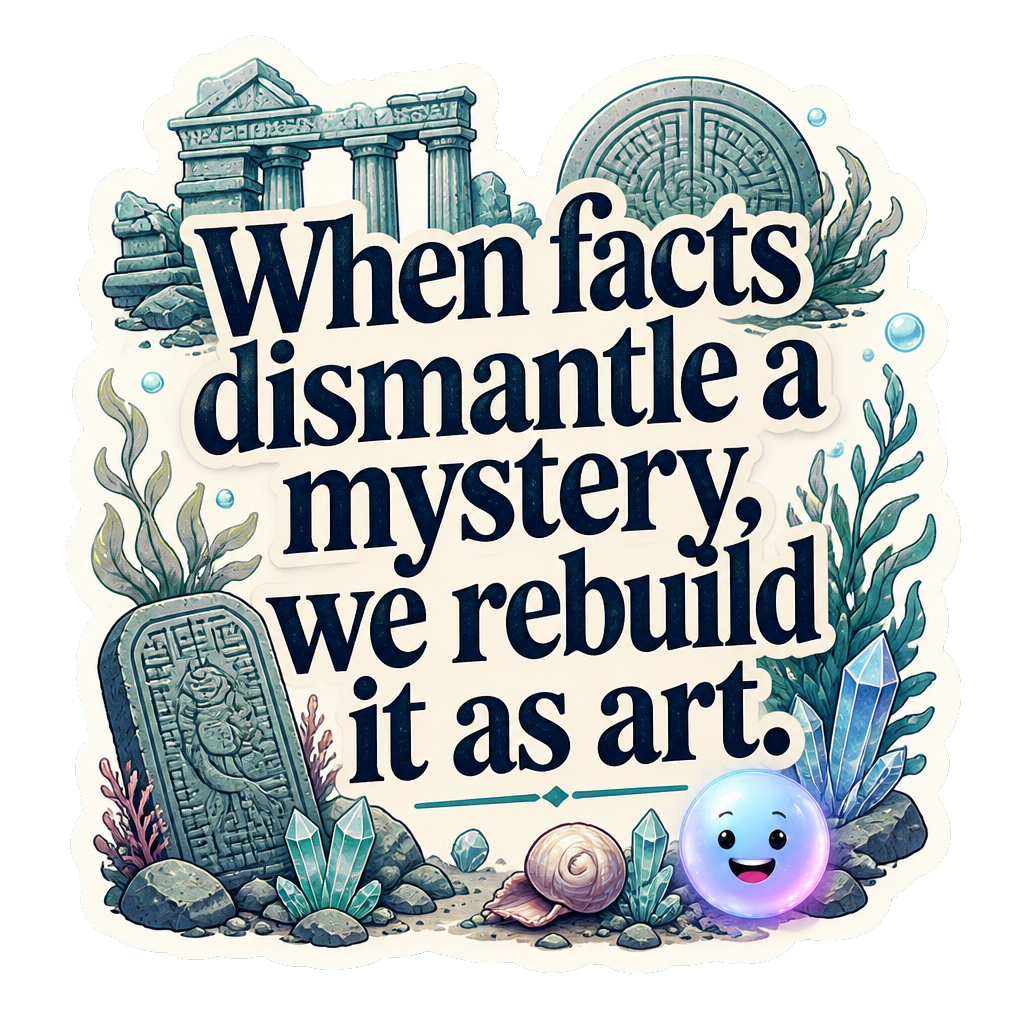 When facts dismantle a mystery, we rebuild it as art.
