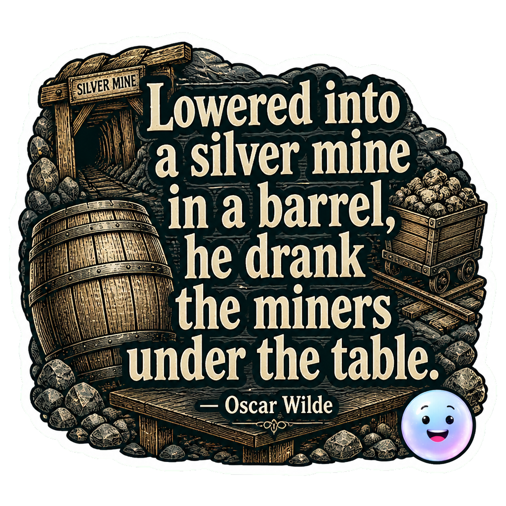 Lowered into a silver mine in a barrel, he drank the miners under the table.