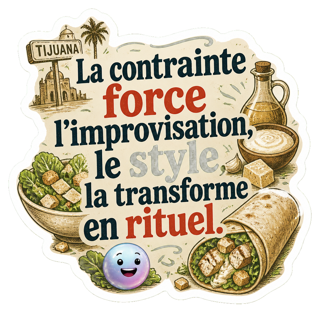La contrainte force l'improvisation, le style la transforme en rituel.