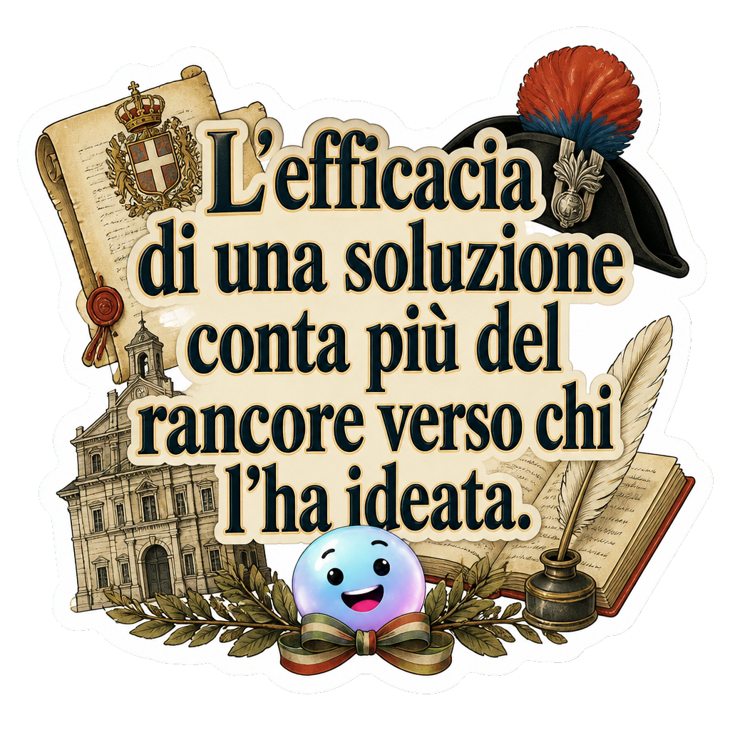 L'efficacia di una soluzione conta più del rancore verso chi l'ha ideata.