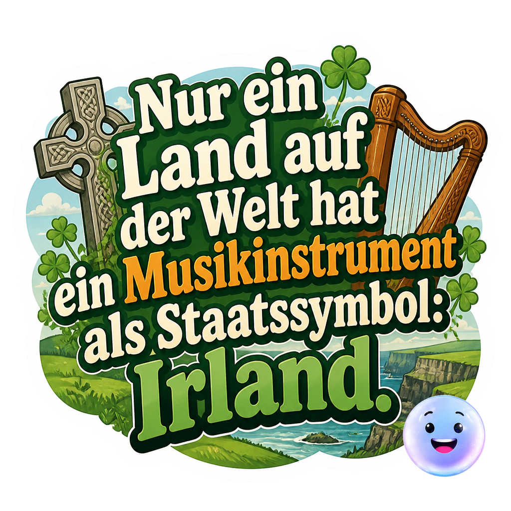 Nur ein Land auf der Welt hat ein Musikinstrument als Staatssymbol: Irland.