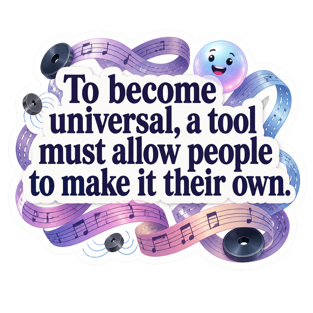 To become universal, a tool must allow people to make it their own.